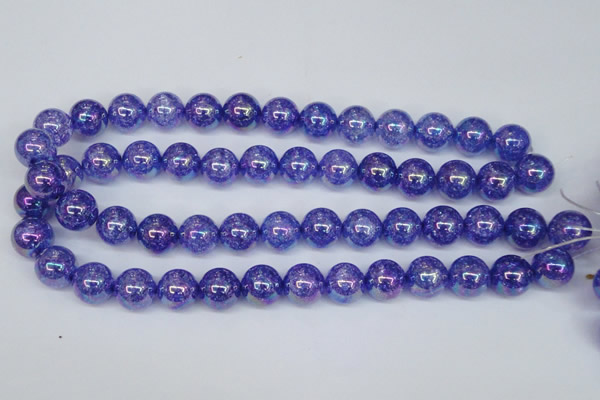 CKQ101 15.5 inches 6mm round AB-color dyed crackle quartz beads