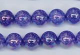 CKQ102 15.5 inches 8mm round AB-color dyed crackle quartz beads