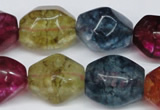 CKQ118 15.5 inches 15*20mm nuggets dyed crackle quartz beads