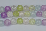 CKQ21 15.5 inches 6mm round dyed crackle quartz beads wholesale