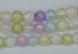 CKQ22 15.5 inches 8mm round dyed crackle quartz beads wholesale