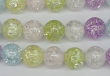 CKQ23 15.5 inches 10mm round dyed crackle quartz beads wholesale