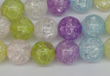 CKQ24 15.5 inches 12mm round dyed crackle quartz beads wholesale