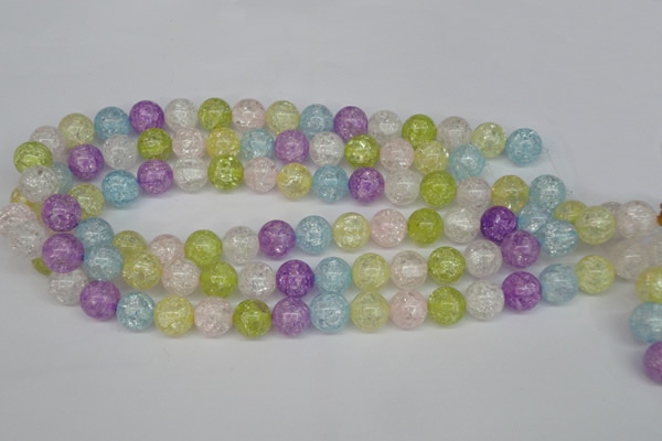 CKQ24 15.5 inches 12mm round dyed crackle quartz beads wholesale