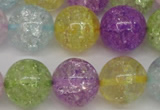 CKQ26 15.5 inches 16mm round dyed crackle quartz beads wholesale