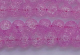 CKQ302 15.5 inches 8mm round dyed crackle quartz beads wholesale