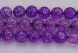 CKQ308 15.5 inches 6mm round dyed crackle quartz beads wholesale