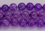 CKQ309 15.5 inches 8mm round dyed crackle quartz beads wholesale