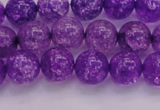 CKQ310 15.5 inches 10mm round dyed crackle quartz beads wholesale