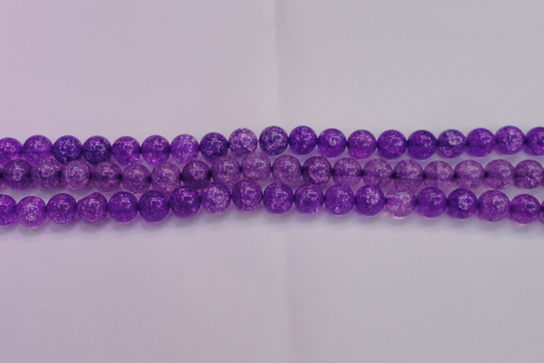 CKQ310 15.5 inches 10mm round dyed crackle quartz beads wholesale