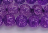 CKQ312 15.5 inches 14mm round dyed crackle quartz beads wholesale