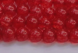 CKQ316 15.5 inches 8mm round dyed crackle quartz beads wholesale