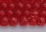 CKQ317 15.5 inches 10mm round dyed crackle quartz beads wholesale