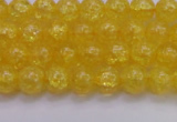 CKQ322 15.5 inches 6mm round dyed crackle quartz beads wholesale