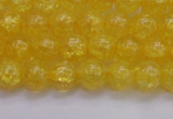 CKQ323 15.5 inches 8mm round dyed crackle quartz beads wholesale