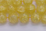 CKQ325 15.5 inches 12mm round dyed crackle quartz beads wholesale