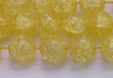 CKQ326 15.5 inches 14mm round dyed crackle quartz beads wholesale