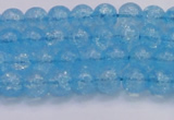 CKQ329 15.5 inches 6mm round dyed crackle quartz beads wholesale