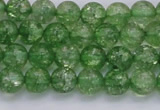 CKQ336 15.5 inches 6mm round dyed crackle quartz beads wholesale