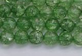 CKQ337 15.5 inches 8mm round dyed crackle quartz beads wholesale