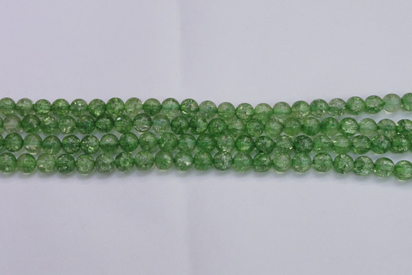 CKQ337 15.5 inches 8mm round dyed crackle quartz beads wholesale