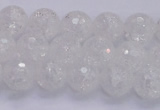 CKQ344 15.5 inches 8mm faceted round dyed crackle quartz beads