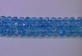 CKQ362 15.5 inches 8mm round dyed crackle quartz beads