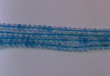 CKQ371 15.5 inches 6mm round dyed crackle quartz beads