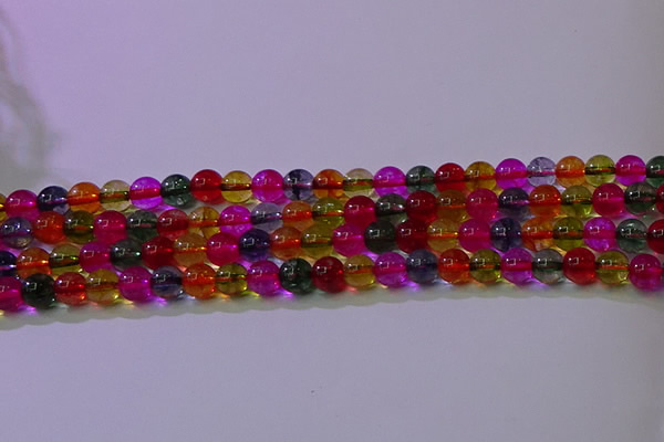 CKQ390 15.5 inches 4mm round dyed crackle quartz beads wholesale