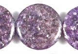 CKU05 15 inches 25mm coin purple kunzite beads wholesale