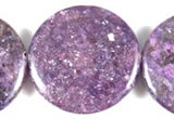 CKU06 15 inches 30mm coin purple kunzite beads wholesale