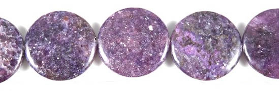 CKU06 15 inches 30mm coin purple kunzite beads wholesale