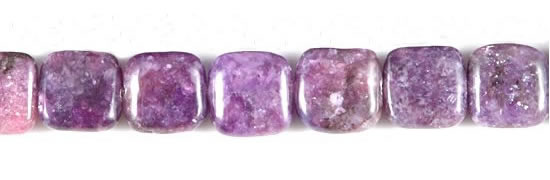 CKU07 15 inches 10*10mm square purple kunzite beads wholesale