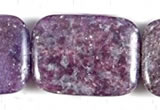 CKU12 15 inches 22*30mm rectangle purple kunzite beads wholesale