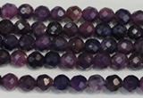 CKU20 15.5 inches 4mm faceted round purple kunzite beads wholesale