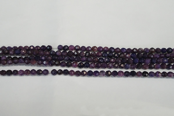 CKU20 15.5 inches 4mm faceted round purple kunzite beads wholesale