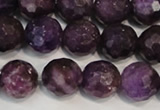 CKU25 15.5 inches 14mm faceted round purple kunzite beads wholesale