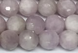 CKU346 15 inches 6mm faceted round kunzite beads