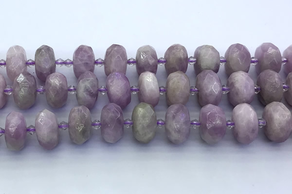 CKU350 15 inches 10*16mm faceted rondelle kunzite beads