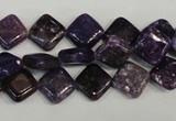 CKU48 15.5 inches 10*10mm diamond purple kunzite beads wholesale