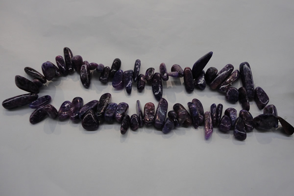 CKU52 15.5 inches 6*12mm - 9*27mm purple kunzite chips beads