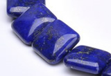 CLA01 15.5 inch 18*18mm square deep blue dyed lapis lazuli beads