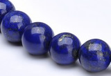 CLA08 4mm round deep blue dyed lapis lazuli beads wholesale