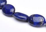 CLA35 flat oval 13*18mm deep blue dyed lapis lazuli beads