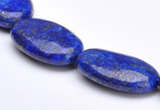 CLA36 flat oval deep blue dyed lapis lazuli 15*25mm beads