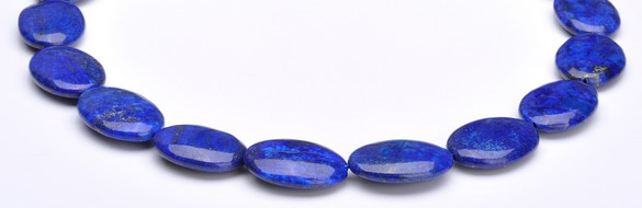 CLA37 18*25mm deep blue dyed lapis lazuli flat oval beads