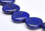 CLA41 20*20mm heart deep blue dyed lapis lazuli beads wholesale