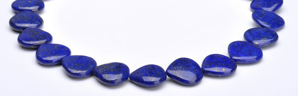 CLA41 20*20mm heart deep blue dyed lapis lazuli beads wholesale