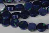 CLA442 15.5 inches 8mm coin synthetic lapis lazuli beads