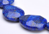 CLA45 19*25mm faceted teardrop deep blue dyed lapis lazuli beads